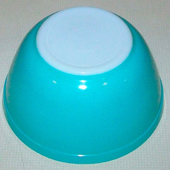 PYREX ✨ VTG Tiffany turquoise blue medium large mixing bowl 403 - Picture 2 of 5